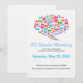 De Uitnodiging van de Vergadering van het Communic (Voorkant / Achterkant)