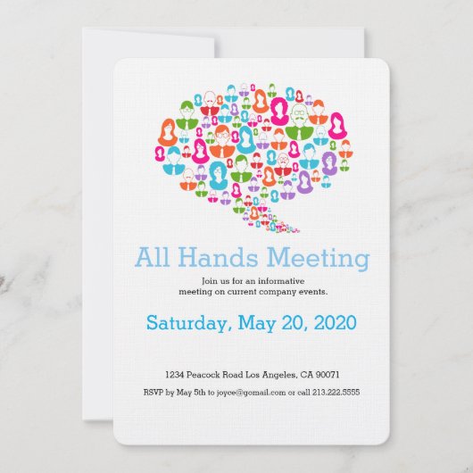 De Uitnodiging van de Vergadering van het Communic (Voorkant)