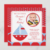 De Uitnodiging van de Verjaardag van de Foto van (Voorkant / Achterkant)