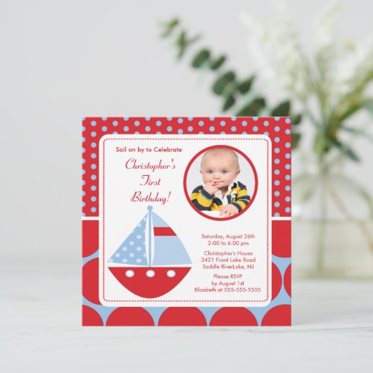 De Uitnodiging van de Verjaardag van de Foto van (Staand voorkant)