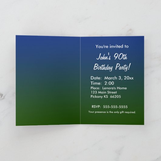 De Uitnodiging van de Verjaardag van het golf voor (Binnen)