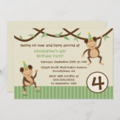 De uitnodiging van de verjaardagsfeestdag van de a (Voorkant / Achterkant)