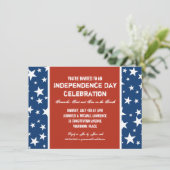 De uitnodiging van de vierde partij van Red, White (Staand voorkant)