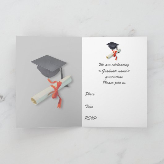 De Uitnodiging van de Viering van afstuderen (Binnen)