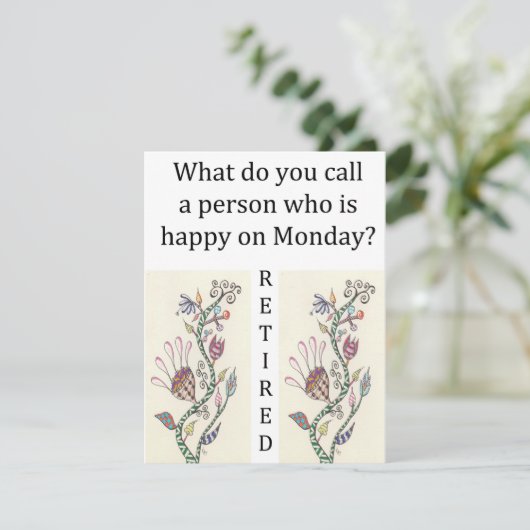 De Uitnodiging van de Viering van de pensionering (Staand voorkant)