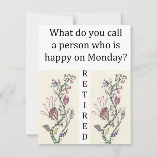 De Uitnodiging van de Viering van de pensionering (Voorkant)