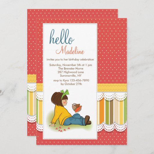 De Uitnodiging van de Vriend van het hallo (Voorkant / Achterkant)