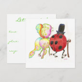 de uitnodiging van de vrouwelijke partij voor de b (Voorkant / Achterkant)