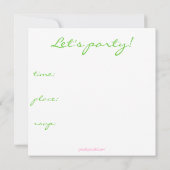 de uitnodiging van de vrouwelijke partij voor de b (Achterkant)