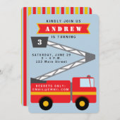 De uitnodiging van de Vuurman van de Jongen (Voorkant / Achterkant)