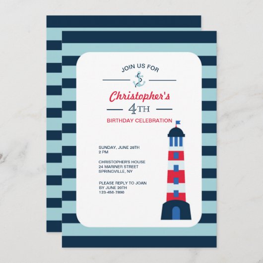 De uitnodiging van de vuurtoren (Voorkant / Achterkant)