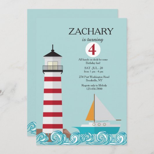 De uitnodiging van de vuurtoren (Voorkant / Achterkant)