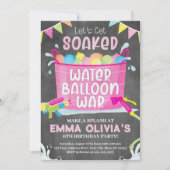 De Uitnodiging van de waterballon Verjaardag, Ball (Voorkant)