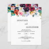 De uitnodiging van de Waterverf van de begroting. (Voorkant / Achterkant)