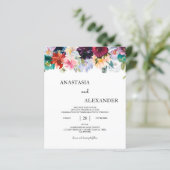 De uitnodiging van de Waterverf van de begroting. (Staand voorkant)