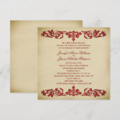 De Uitnodiging van de weddenschap  Bladeren Rol in (Voorkant / Achterkant)