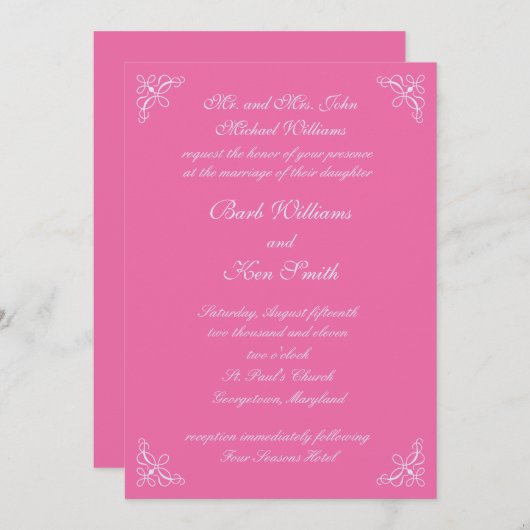 De Uitnodiging van de weddenschap van de Zwemelen  (Voorkant / Achterkant)