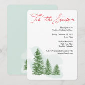 De uitnodiging van de wintervakantiepartij tijdens (Voorkant / Achterkant)