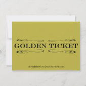 De uitnodiging van Golden Ticket van Birthday (Achterkant)