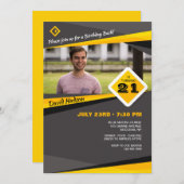 De Uitnodiging van Grays en van de Foto van Geel (Voorkant / Achterkant)