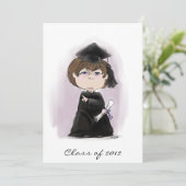 "De uitnodiging van het Afstuderen Afstuderen" (Staand voorkant)