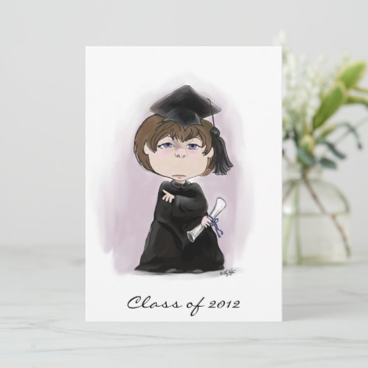 "De uitnodiging van het Afstuderen Afstuderen" (Staand voorkant)