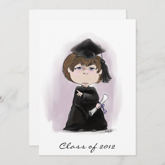 "De uitnodiging van het Afstuderen Afstuderen" (Voorkant / Achterkant)