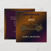 De Uitnodiging van het afstuderen, de Auto van de (Voorkant / Achterkant)