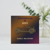 De Uitnodiging van het afstuderen, de Auto van de (Staand voorkant)