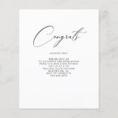 De Uitnodiging van het Afstuderen van de Foto van  Flyer (Achterkant)