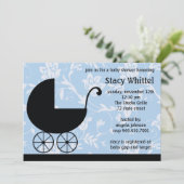 De Uitnodiging van het baby shower (Staand voorkant)