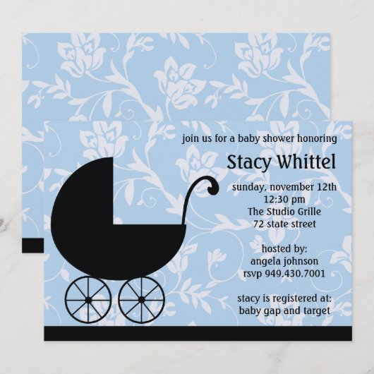 De Uitnodiging van het baby shower (Voorkant / Achterkant)