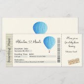 De Uitnodiging van het baby shower, Aandacht wacht (Voorkant / Achterkant)