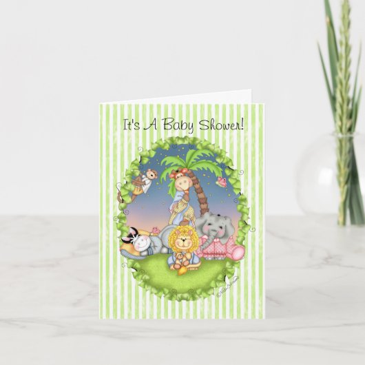 De Uitnodiging van het Baby shower van BaZooples (Voorkant)