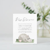 De Uitnodiging van het Baby shower van de Cute Hip (Staand voorkant)