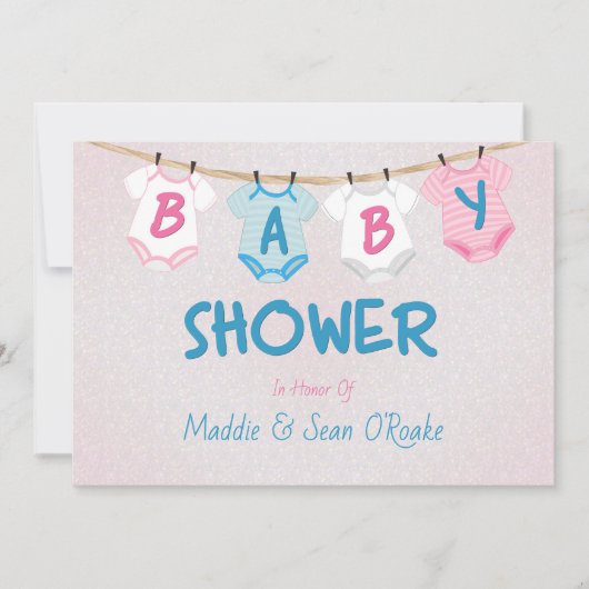 De Uitnodiging van het Baby shower van de Lay-out  (Voorkant)