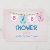 De Uitnodiging van het Baby shower van de Lay-out  (Voorkant / Achterkant)