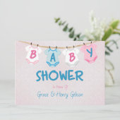 De Uitnodiging van het Baby shower van de Lay-out  (Staand voorkant)