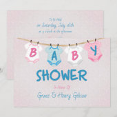 De Uitnodiging van het Baby shower van de Lay-out  (Voorkant / Achterkant)