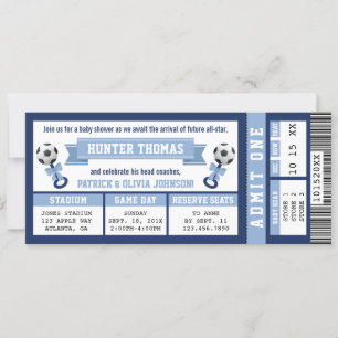 De Uitnodiging van het Baby shower van de Ticket v