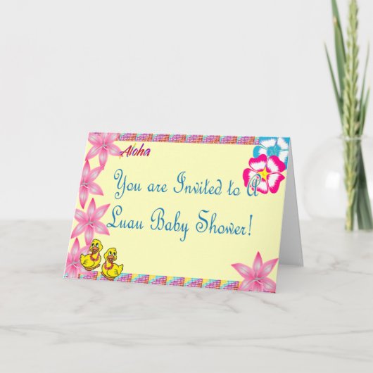 De Uitnodiging van het Baby shower van Ducky van (Voorkant)