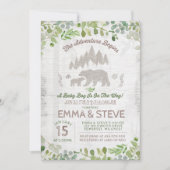 De Uitnodiging van het Baby shower van het beer he (Voorkant)