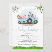 De uitnodiging van het Baby shower van het boerder (Voorkant)