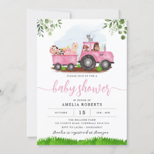 De uitnodiging van het Baby shower van het boerder