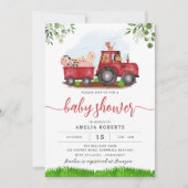 De uitnodiging van het Baby shower van het boerder (Voorkant)