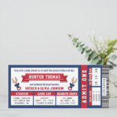 De Uitnodiging van het Baby shower van het kaartje (Staand voorkant)