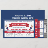 De Uitnodiging van het Baby shower van het kaartje (Voorkant / Achterkant)