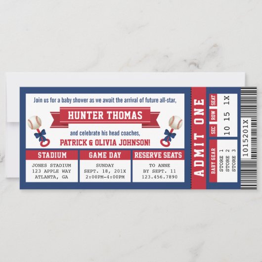 De Uitnodiging van het Baby shower van het kaartje (Voorkant)