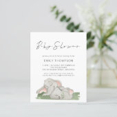 De Uitnodiging van het Baby shower van het Manuscr (Staand voorkant)