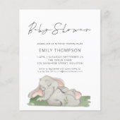 De Uitnodiging van het Baby shower van het Manuscr (Voorkant)